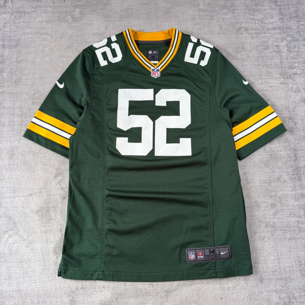 Green Bay Packers Jersey Mens Medium Green Nike Clay Matthews 52 NFL Football